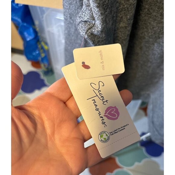 Secret Treasures NWT Grey Long Sleeve Round Neck Sleepwear Top SZ 3XL - Picture 6 of 8